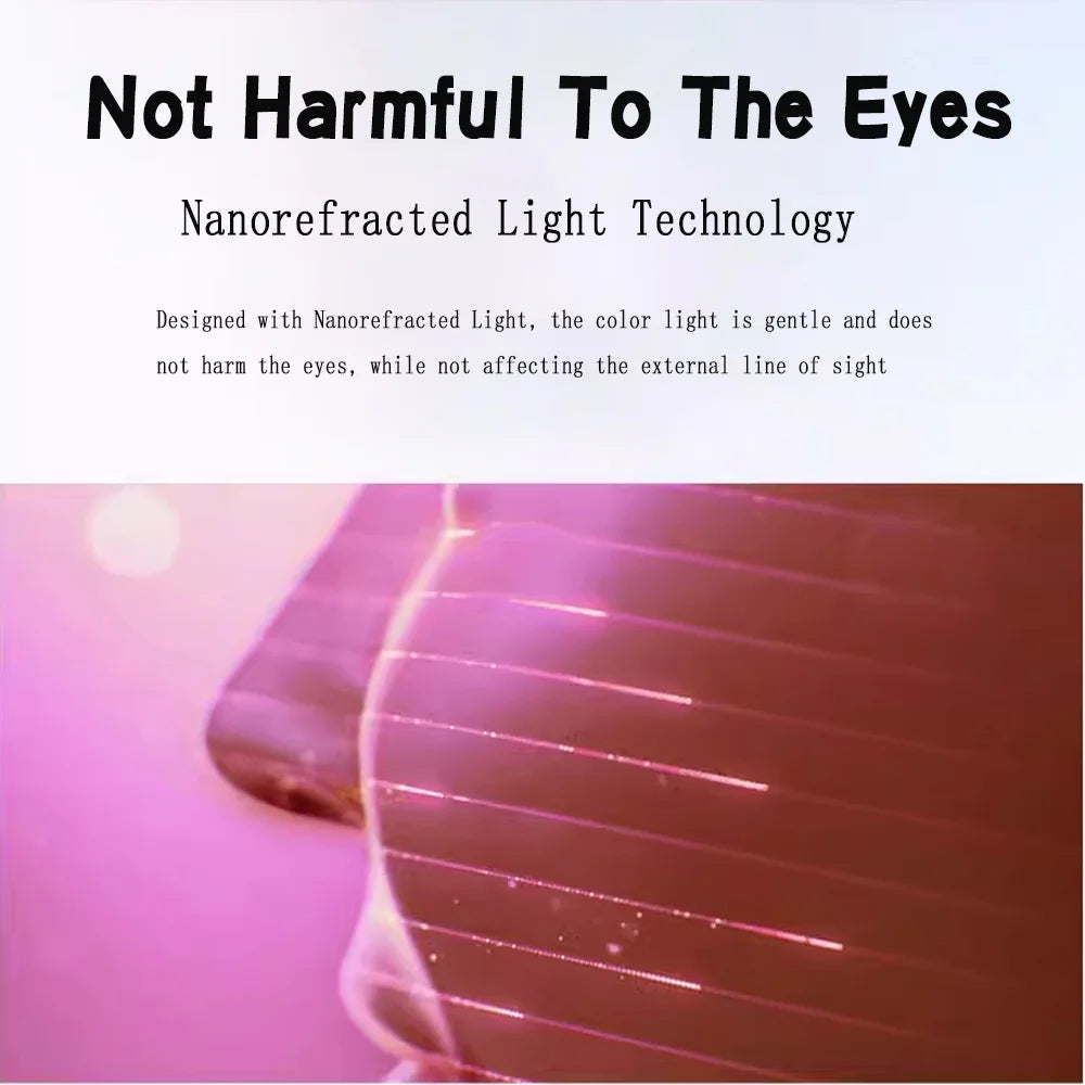 7 Color LED Face Mask Light Therapy: Red Light Therapy Mask for Face with Red Light Therapy, Ideal for At-Home Skincare, Facial Treatment & Mask Enhancement